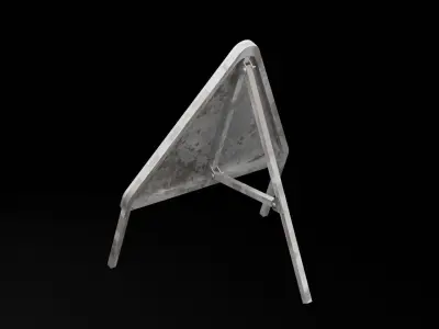 Traffic Lights Sign Low-poly 3D model