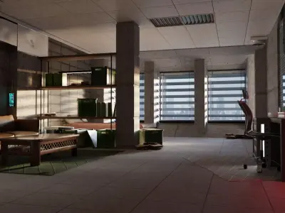 Cyberpunk Apartment  v3 Scene - High Detail 3D model