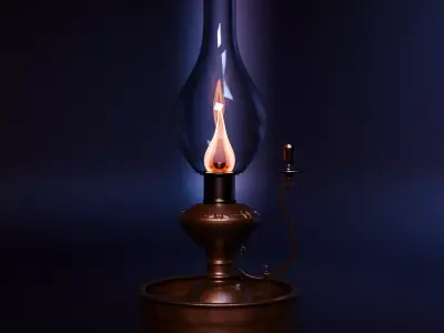 Antique-Style Vintage Lamp 3D model