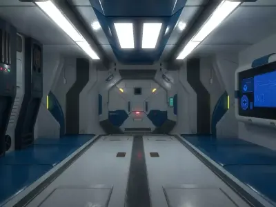 sci fi interior 02 Low-poly 3D model