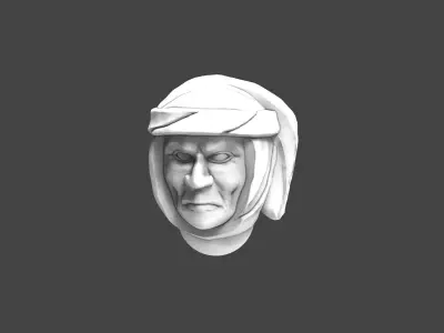 Imperial Soldier Heads with Desert Headgear 3D print model