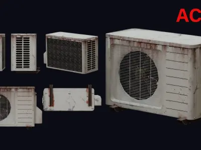 Ac units - Game Ready Free low-poly 3D model