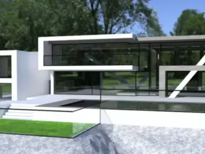 Modern house 3D model 35