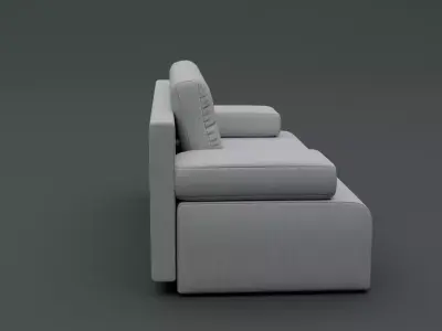 Modern living Room Sofa Low-poly 3D model