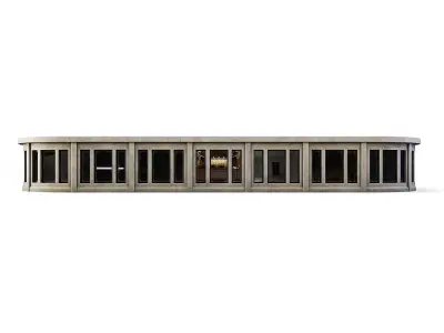 Tenement Building Upper Floor Low-poly 3D model