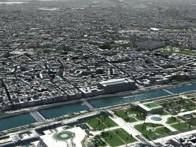 Paris France Low-poly 3D model