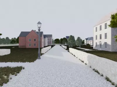 Historic Village Layout 3D model