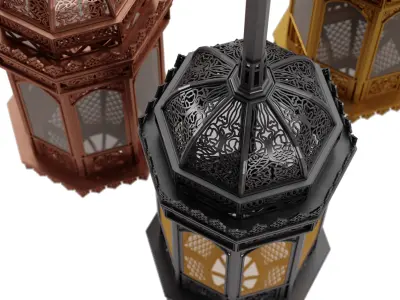 Islamic Arabian Ceiling Light 3D model