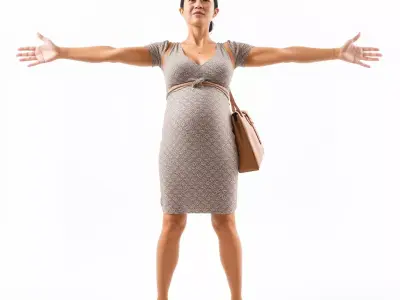 Casual Maternity Dress model pack Low-poly 3D model