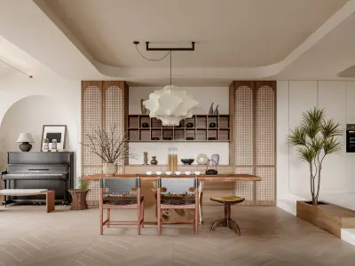     villa interior scenes 3D model buy