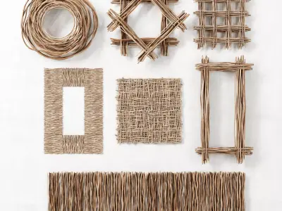 Wood branch decor 3D model