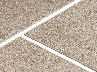 Carpet set 2229 - Jute Rug Taupe - 5K 3D model