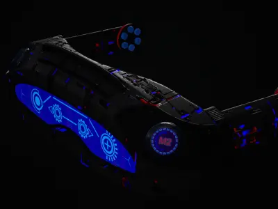 Sci-Fi Glasses Visor Pack 3 Low-poly 3D model