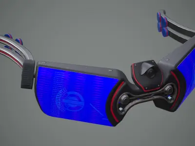 Sci fi Glasses Goggles and Mask 3 Low-poly 3D model
