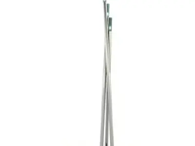 Silver Accent Floor Lamp 3D model