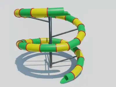 PBR Playground slide Low-poly 3D model
