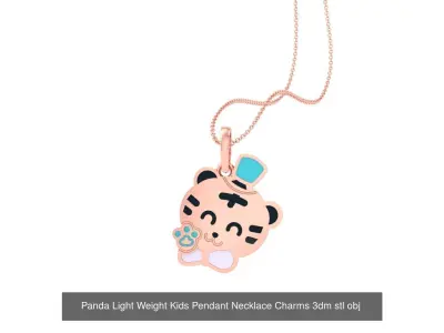 28 Panda Baby Light Weight Kids Pendant Necklace Charms  3D Model Pack