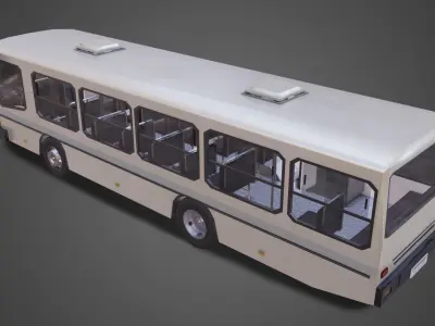 PBR Bus city Low-poly 3D model