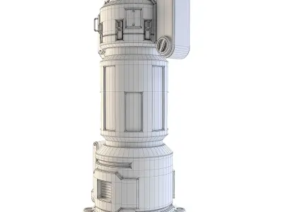 Space Station Cylindrical Pod 3D model