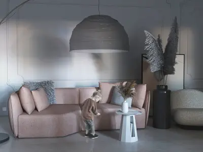 Classic Living Room 3D model