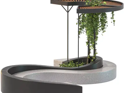 Urban Furniture and English Ivy 3D model