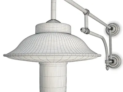 Fiati Industrial Wall Lamp 3D model