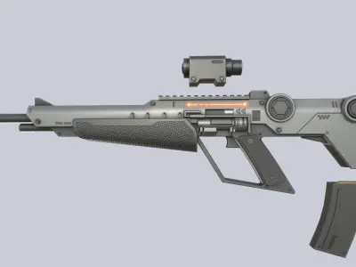 Sci fi elite rifle Low-poly 3D model purchase