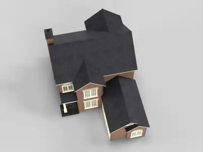 British House Design 18T4 Low-poly 3D model