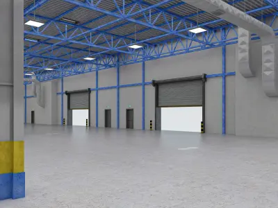 Warehouse 10 interior 3D model