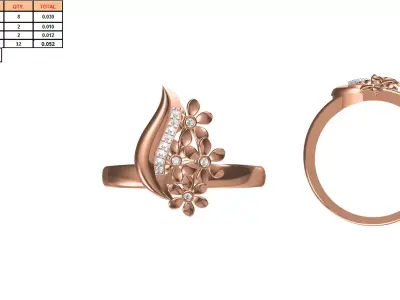 Ladies-Elegant Stone Rings For Womens 125 3D print model