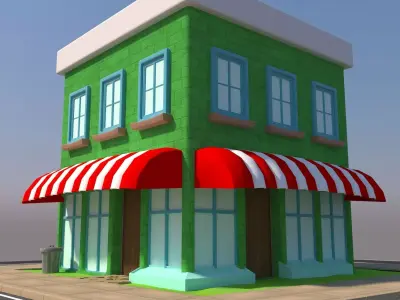 Cartoon House 3D model