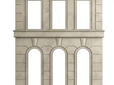 Facade Classic House v 01 Low-poly 3D model
