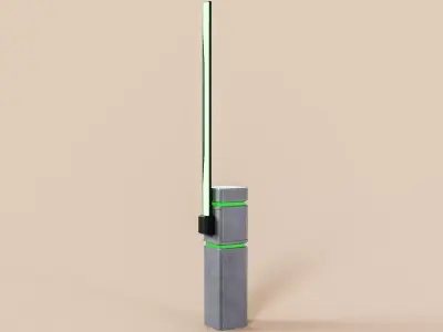 Street Bollard Type E Low-poly 3D model