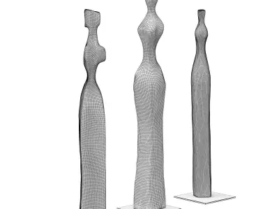 Eloise Short Floor Sculpture Collection 3D model