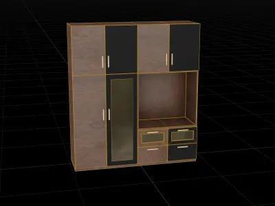 Modern closet wardrobe id11 Low-poly 3D model