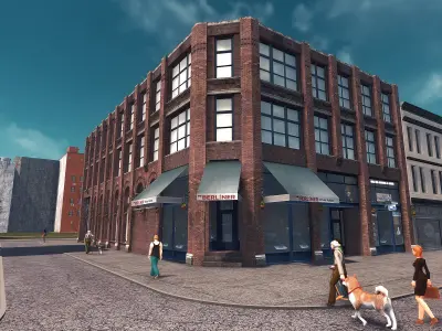 Howard Building Low-poly 3D model