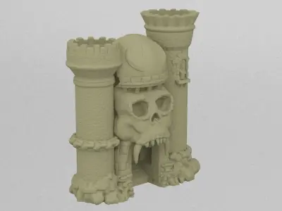 Skull Castle 3D print model