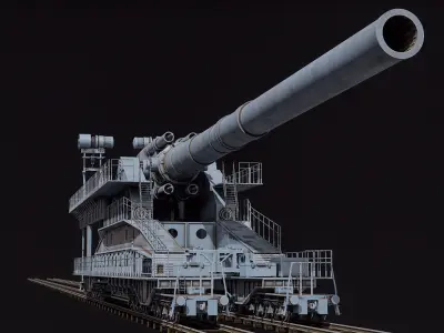  Super Heavy Artillery Railway Gun Dora PBR 