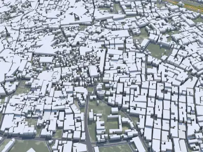 Jalandhar Punjab India 30km Low-poly 3D model