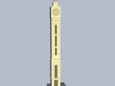 Dubai skyscraper Low-poly 3D model