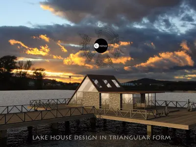Lake House Low-poly 3D model purchase