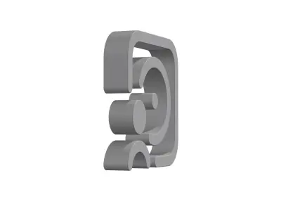 3d album circle user Low-poly 3D model