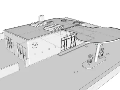 Gasstation 3D model
