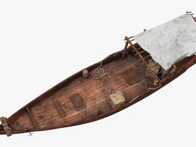  Wooden Qatar Dhow with Canopy 