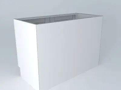 Cabinet wooden with two doors Free 3D model