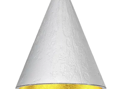 GILDED PLASTER CONE HANGING LIGHT 3D model