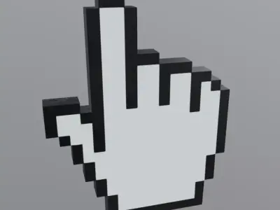 Cursor Hand Low-poly 3D model