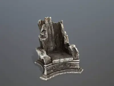 Throne Low-poly 3D model purchase