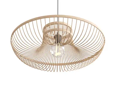 Luminaire sumbawa - suspension en bambou 3D model