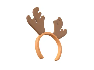 Rudolf Headband v1 002 Low-poly 3D model